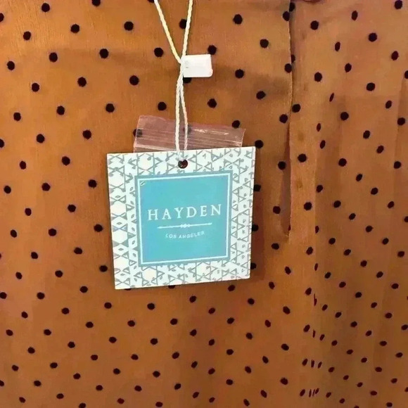 NWT Hayden LA Boho Pokodot Babydoll Blouse (Large) - Picture 4 of 4